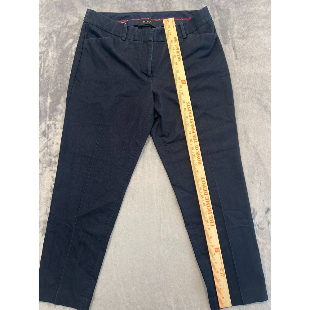 Talbots Hampshire Ankle Pants Womens Size 10 Navy Blue Stretch Career Work Pants - Picture 2 of 11